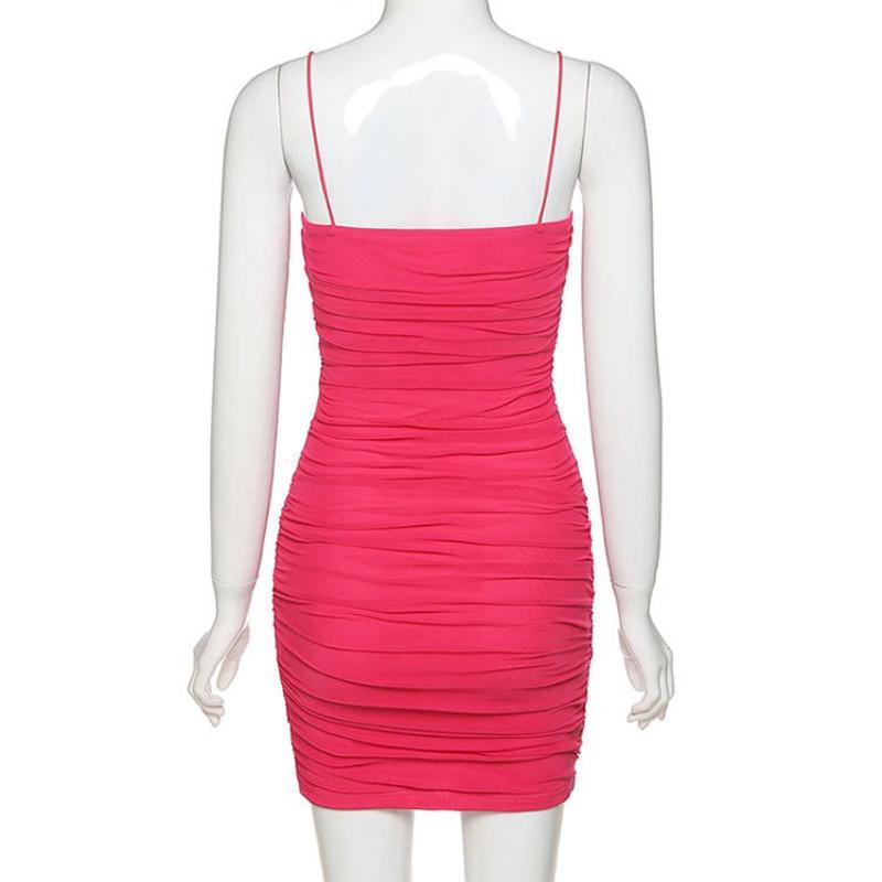 Temperament Slim Fit Waist Wrap Dress Women's Ins Style Slim Shoulder Fold Show Thin Hip Wrap Skirt Show Body Solid Color Hip Wrap Skirt