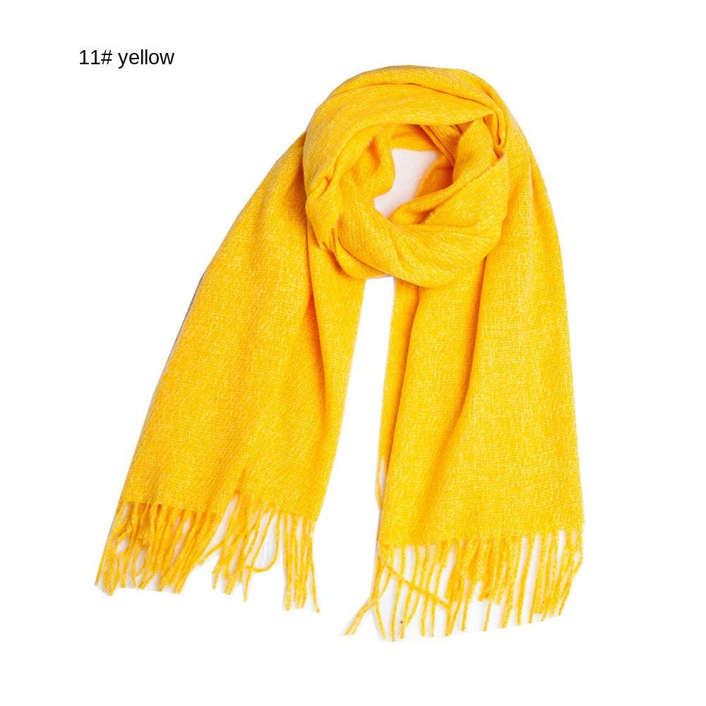 Toamnă Iarnă Culoare Solidă Eșarfă cu franjuri lungi Sal gros de damă