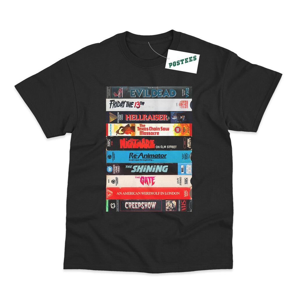T-shirt a maniche corte ispirata a film horror cult classici, stampata DTG