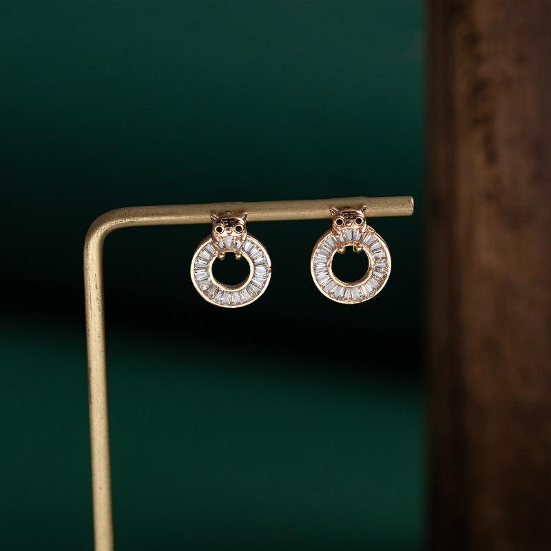 JMXD-cute Little Tiger Playful Styling Stud Earrings, Fashionable and Versatile Women's Earrings