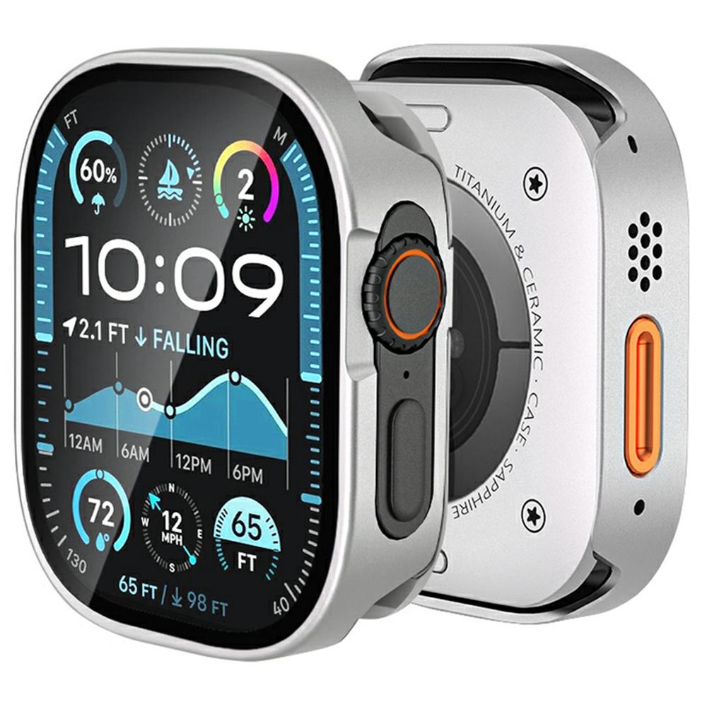 

For Apple Watch Ultra 3/Ultra 2/Ultra 49mm Metal Case with Glass Film, Smart Watch Protective Cover C