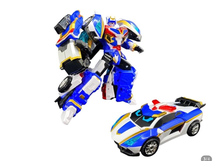 Metal Cardbot S Blue COP S Police Car Transforming Robot Figure Car Korean animation [item]