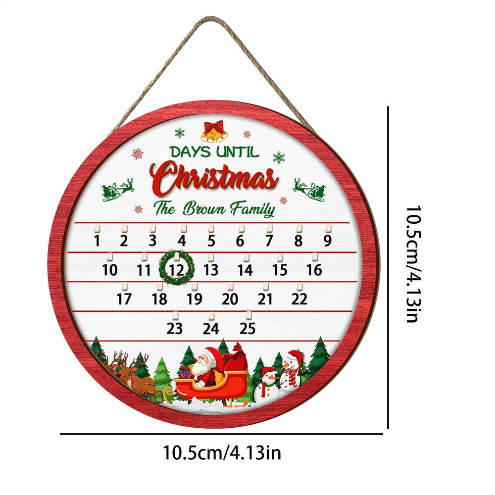

Christmas Countdown Advent Calendar 2025 Wooden Sign Christmas Tree Atmosphere Decoration Calendar Wall Decoration Ornaments other