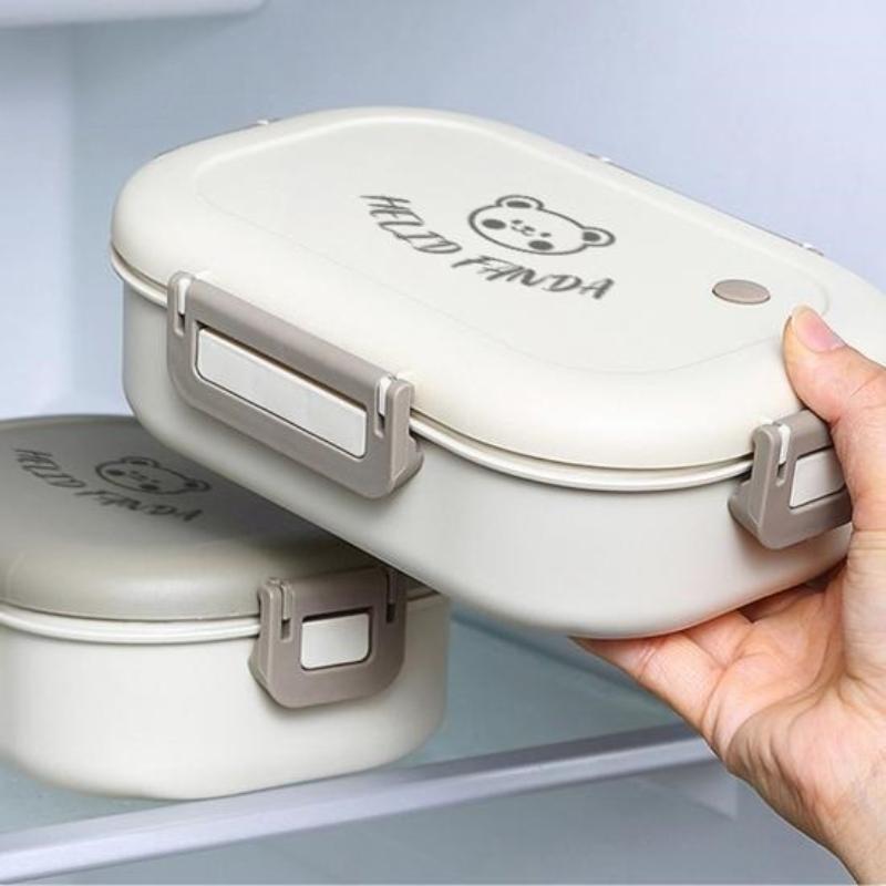 2 Pc Lunch Box BPA Free Microwave Safe Large Capacity Leak-proof Bento Box Portable Divided Food Storage