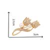 Elegant Tulip Brooch with Imitation Pearl & Rhinestones - Ideal Suit Lapel Pin Accessory