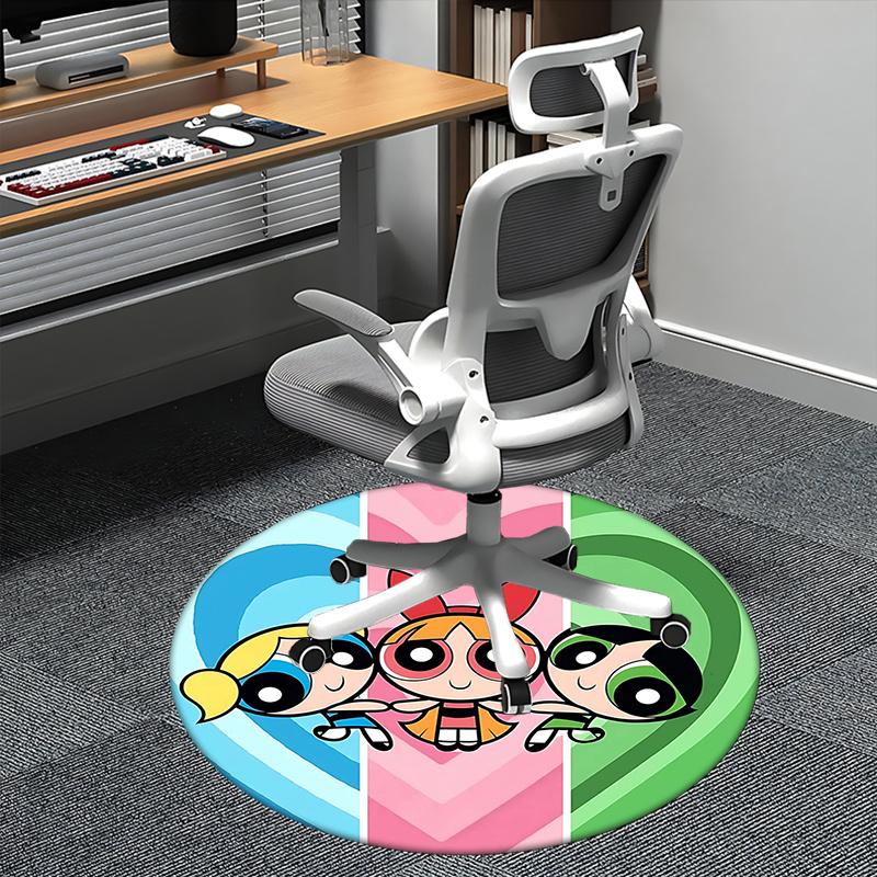 

Powerpuff Girls, Chair mat Round Rug Office carpet, Non slip, Suitable for Living Rooms, Bedrooms,Decor1205764a 80cm by 80cm