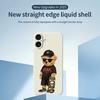 For iPhone 17 Case Cool Bear Pattern Printing Straight Edge TPU Phone Back Cover