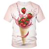 Ice Cream 3D Printing T-shirt Colorful Likeable Summer Clothing For T Shirt Men And Kids Funny Intersting Design 2024 New Tee