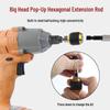 Hex Shank Quick Release Bit Extension with Self-locking Connector for Electric Drills