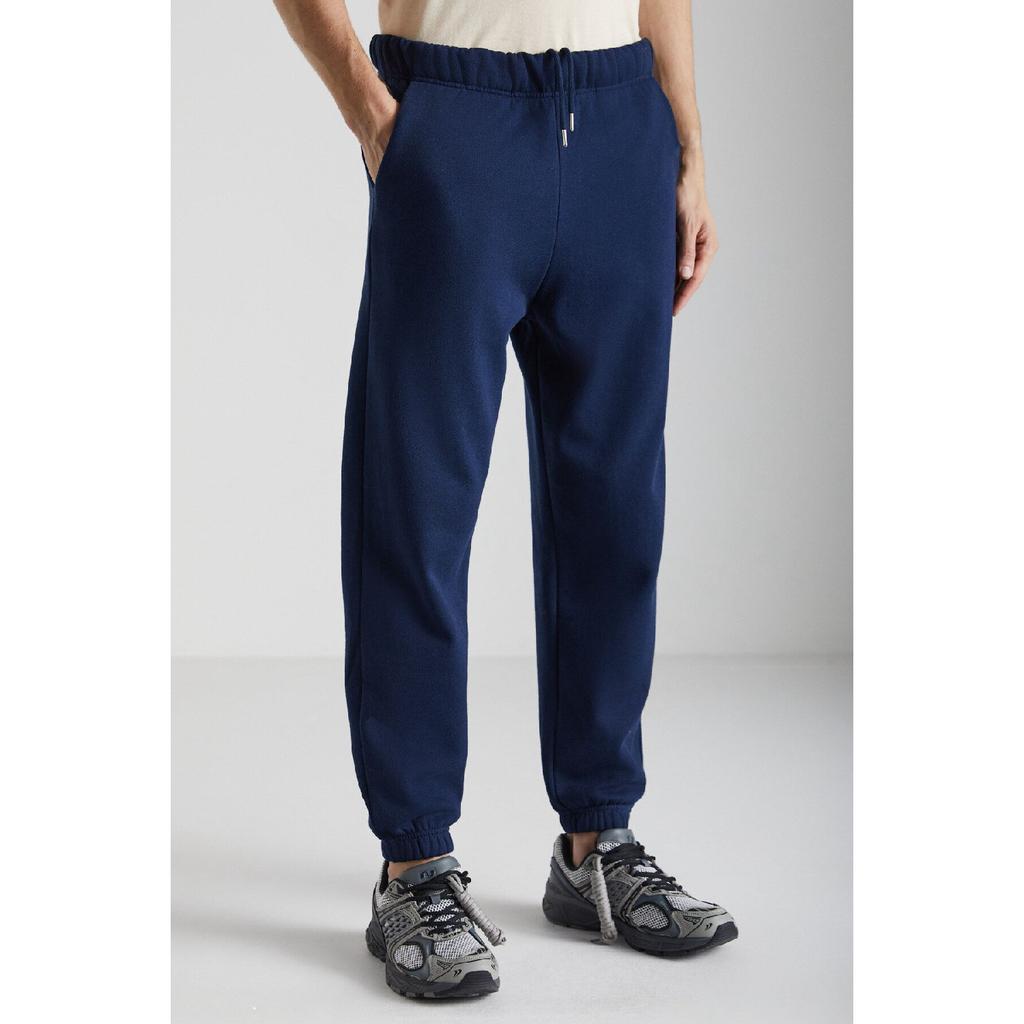 Burnham Men's Organic Fabric Fleece Inside Comfortable Cut Elasticized Jogger Black Sweatpants