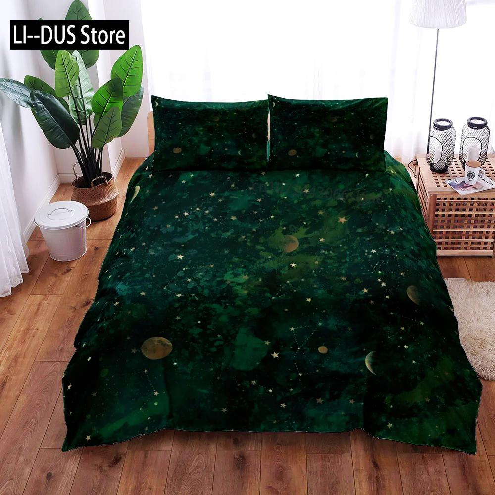 Moon Surface Duvet Cover Set King Queen Double Full Twin Single Size Bed Linen Set