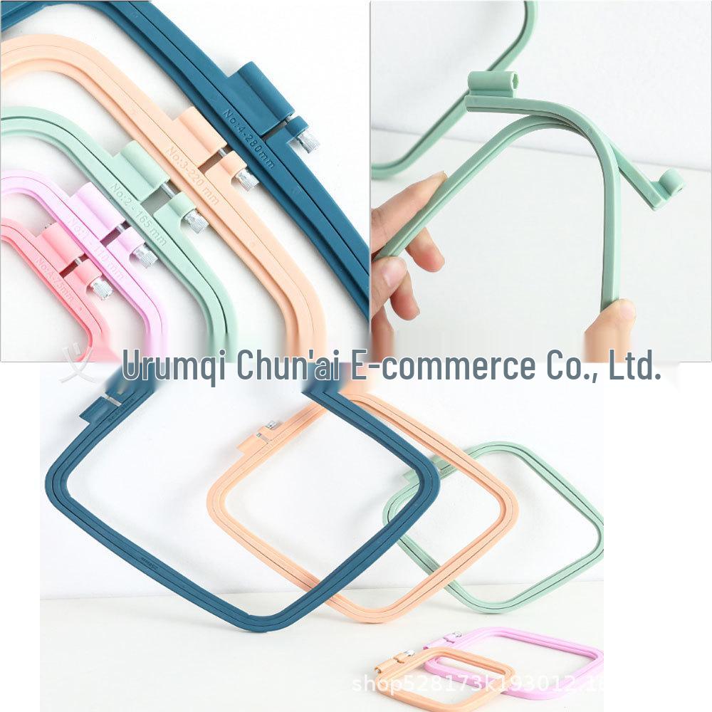 

Разноразмерные цветные квадратные пяльцы из АБС-пластика для вышивания крестиком своими руками 7x7.5 cm