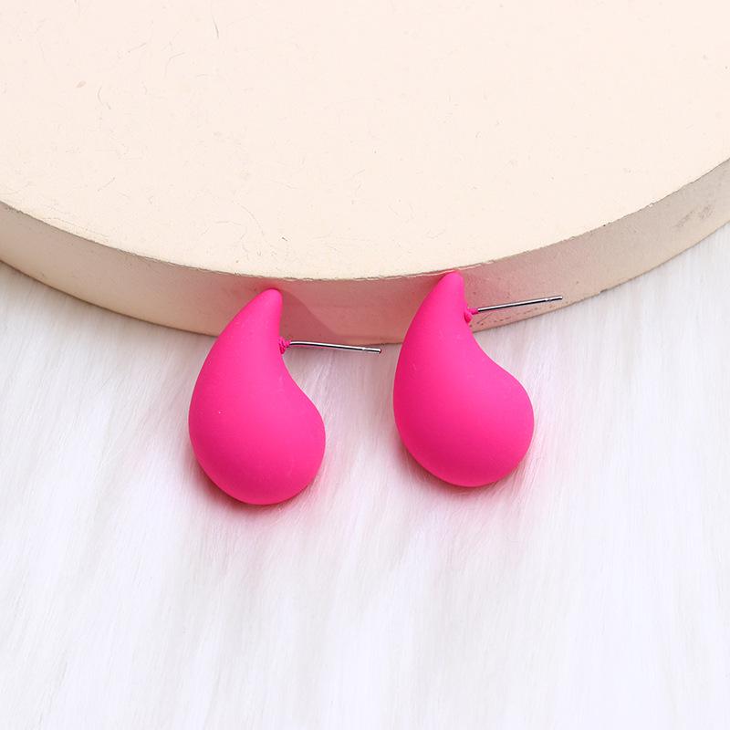 Plump Water Drop Acrylic Dangle Earrings - Simple & Fashionable Jewelry for Women