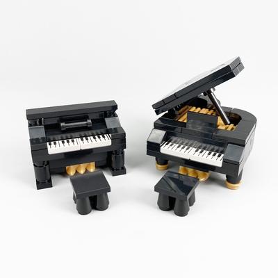 Musica Mini Scena MOC Blocchi Costruttivi Assemblaggio Creativo Set Pianoforte Triangolare Verticale Mattoncini Fai Da Te Giocattoli Per Bambini Regali di Natale