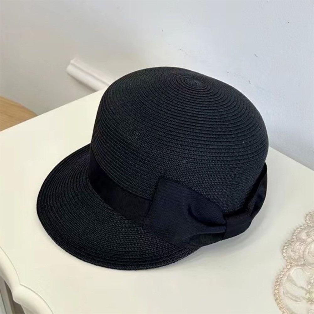

Sun Protection Shading Cap Bow Shaped Sun Hat Elegant Bow Straw Cap Outdoor