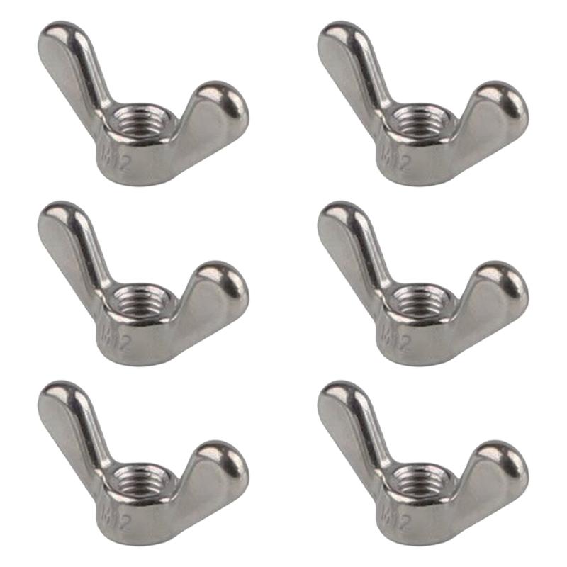 6 шт. Стальные гайки-барашки Стальные гайки Коррозионностойкие гайки Улучшения для легкого затягивания вручную В различных строительных работах