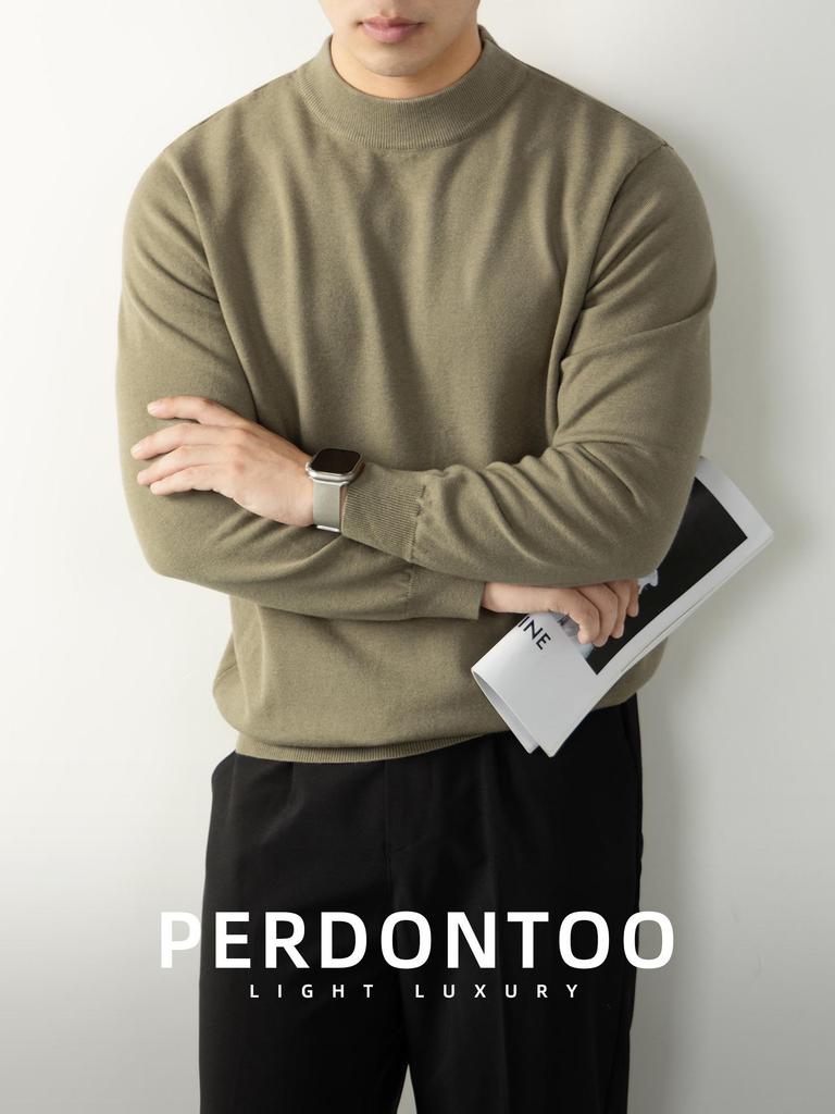 Men's Far-Infrared Self-Heating Sheep Modal Knitwear: Skin-Friendly, Anti-Pilling, Long-Sleeved Sweater for Autumn and Winter