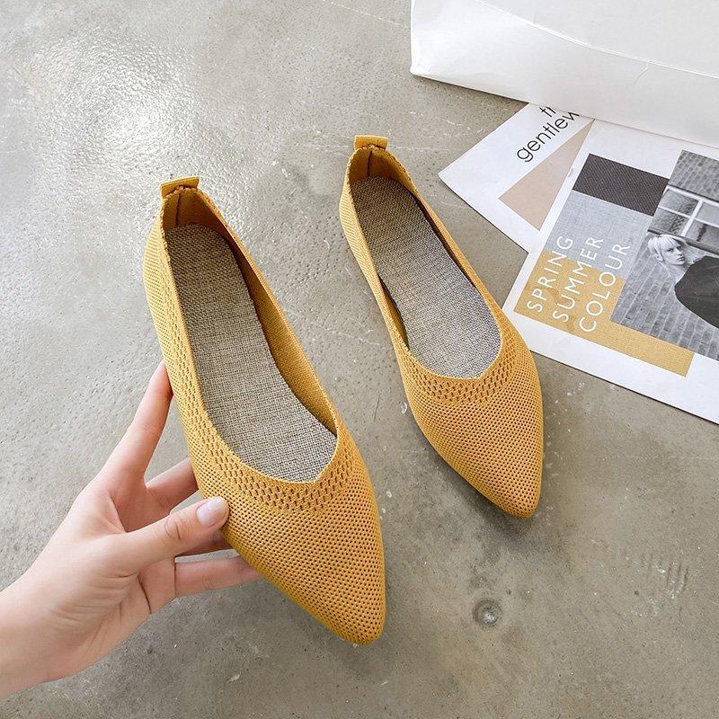Fashion Korean Shoes Women's Moccasins Casual Female Sneakers Pointed Toe Shallow Mouth Slip-on Flats Soft Autumn 2025 Summer New Comfor