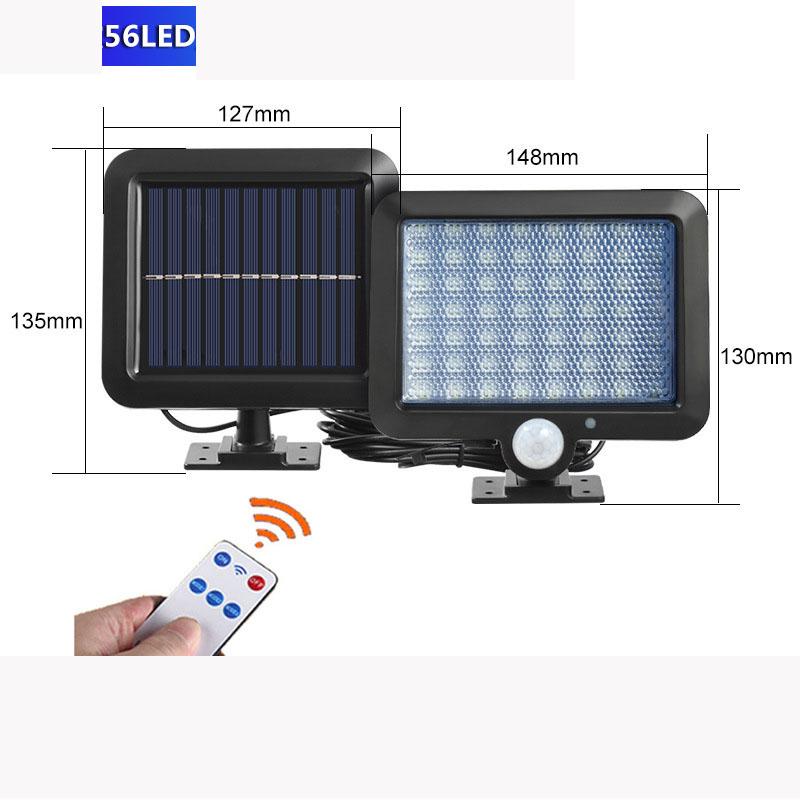 100LED Solar Licht Außen Motion Sensor Aufladen Solar Wand Licht Wasserdicht Notfall Led Licht Straße Garten Veranda Lampe