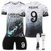 (24#(130-140)) 24/25 Madrid Popular Dragon Pattern Soccer No.9 Mbappe Training Football Jerseys Kits