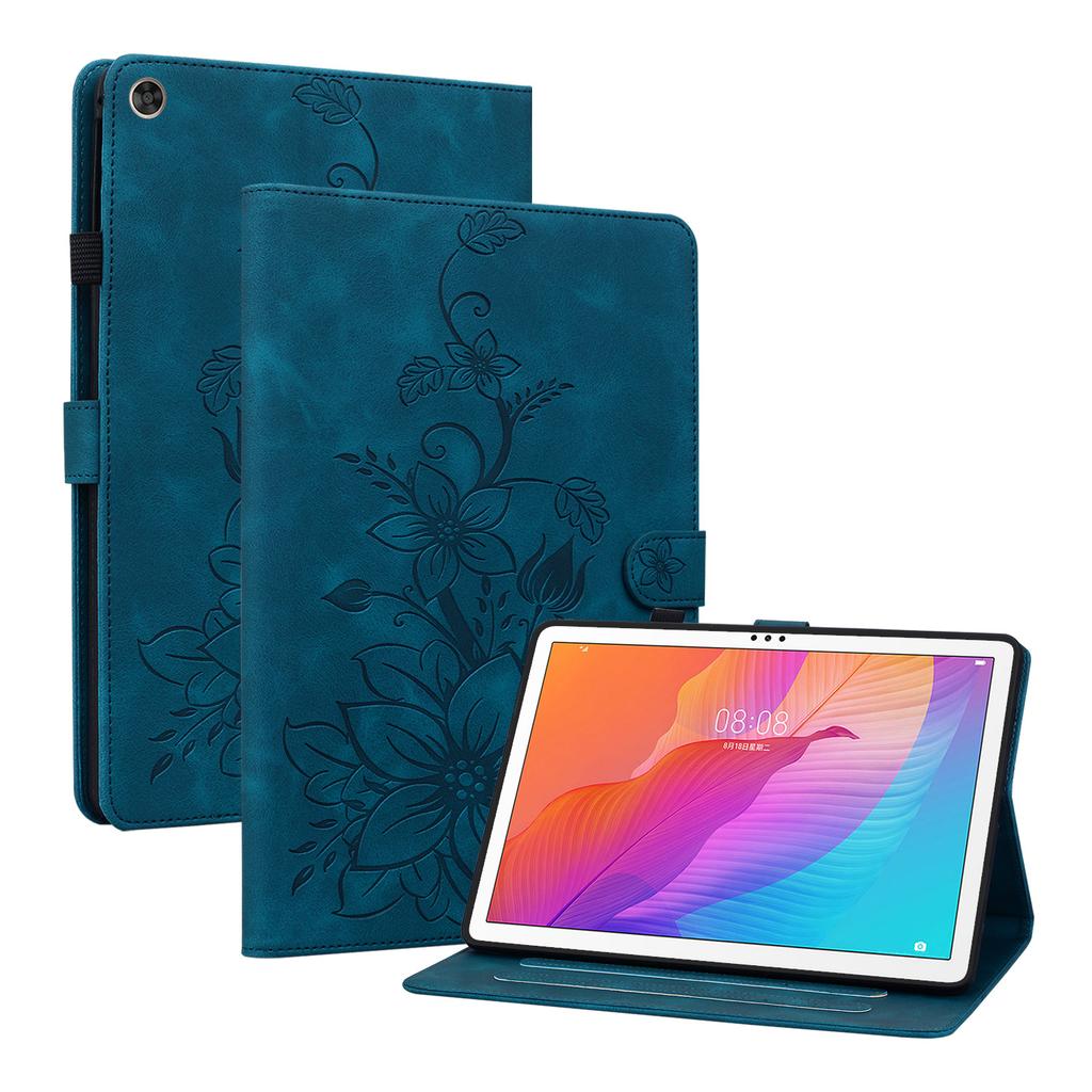 For Huawei MatePad T 10s(AGS3-L09 (Wi-Fi/LTE), AGS3-W09 (Wi-Fi Only)). PU Leather Exquisite Floral Embossed Design Tablet Case
