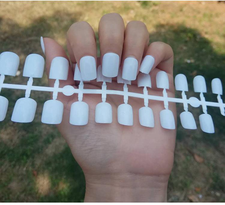 

24 шт./компл. DIY быстрые ногти с короткой плоской головкой, однотонные накладные ногти, разноцветные полоски, готовый маникюр, маникюр