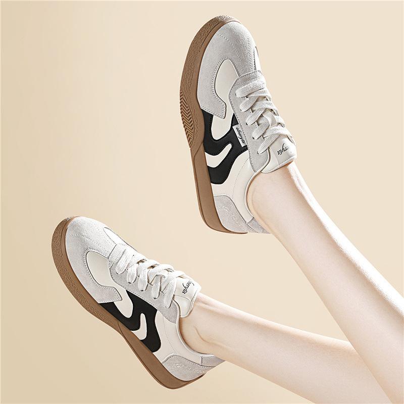 Korean Version Retro Thick Baseplate Shoes Spring Forrest Gump Shoes Comfortable and Versatile Casual Low-top Sports Moral Training Shoes Women's Shoe
