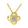 Kuaishou Douyin Light Luxury Four-Leaf Clover Zircon Pendant Necklace for Women