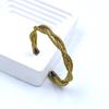Chic Metal Twist Braid Open Bracelet - European & American Niche Design, Cold Temperament Style