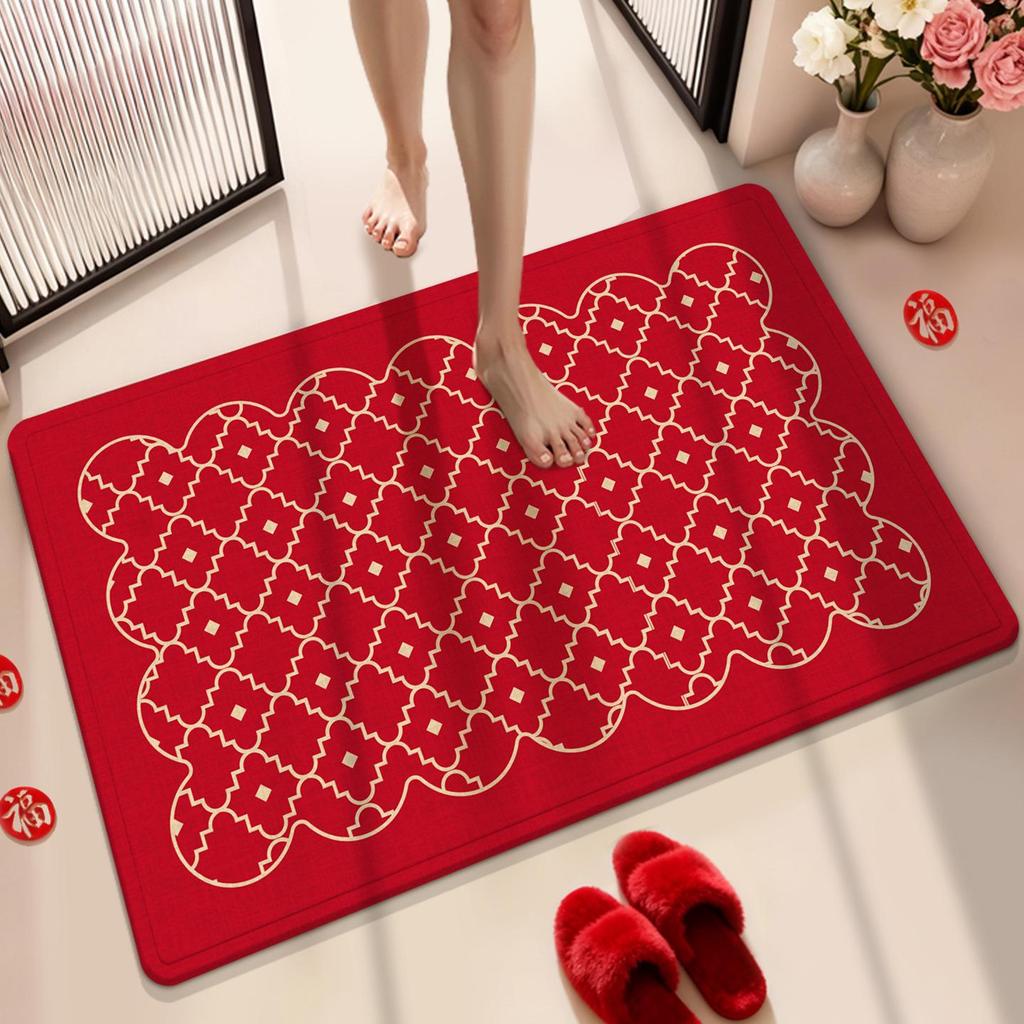 Butterfly Shadow Non-Slip Water Absorbing Diatom Mud Floor Mat for Bathroom and Entrance