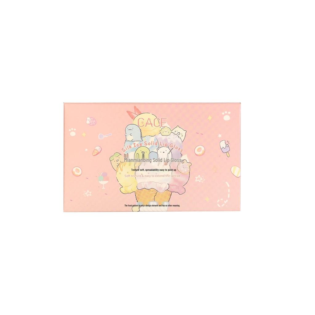 CACE Southeast Asia Shaved Ice Lip Gloss Set - Moisturizing, Anti-Cracking, Ice Cream Lipstick Three-Piece Collection