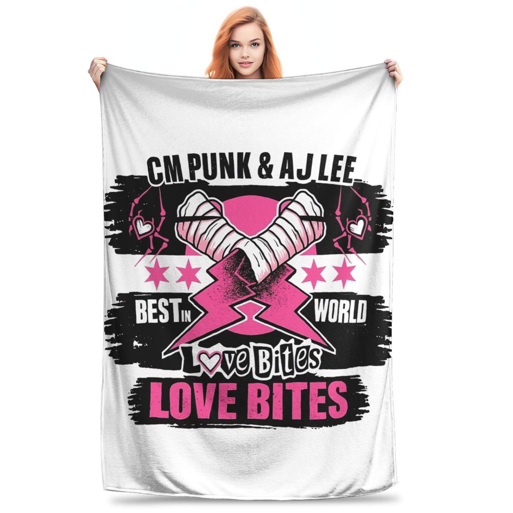AJ Lee Wrestling Divas  Bedding Throws  Flannel Bedspread For Living Room Aesthetic Sofa Bed Cover