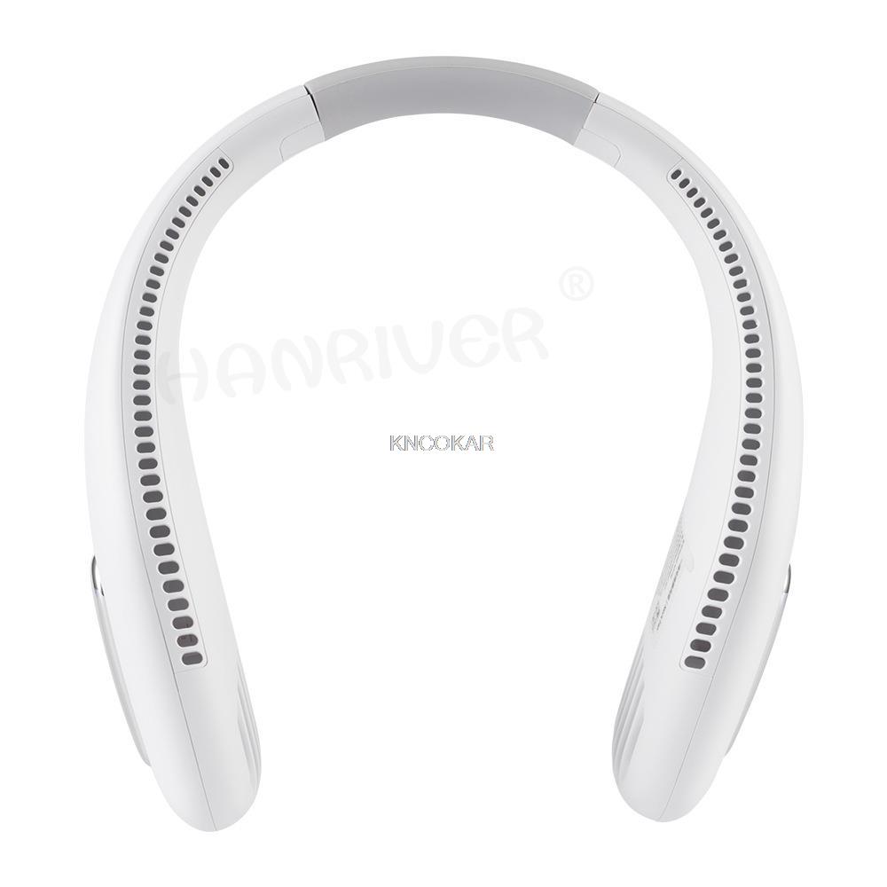 2025 New Hanging Neck Fan Outdoor Sports Lazy Man Portable Silent Rechargeable Leafless Fan USB