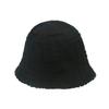 Japanese Niche Literature and Art Trend Simple Wool Hat Women Winter Warm Knitted Hat Plaid Bucket Hat Bucket Hat Women