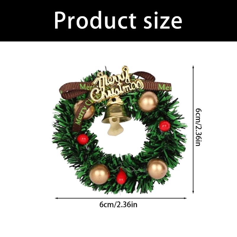 Świąteczna Scena Domki dla Lalek Akcesoria Miniaturowy Wieniec Dekoracje na Drzwi Prezent Świąteczny Rekwizyty do Zdjęć