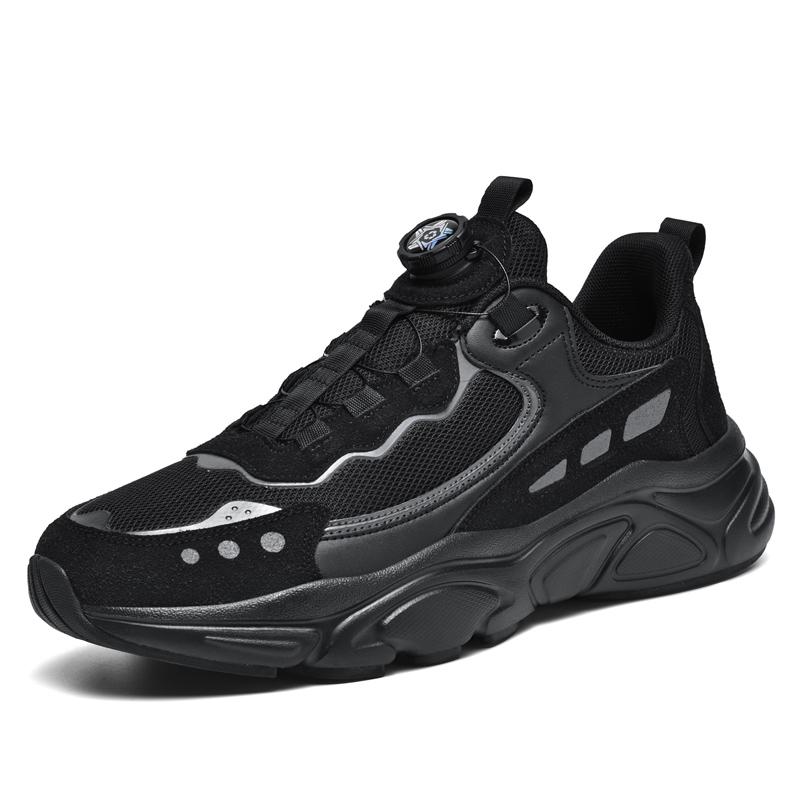 New Chunky Sneakers Men Rotating Button Running Shoes for Women Thick Sole Jogging Sports Shoes Outdoor Commuting Walking Shoes