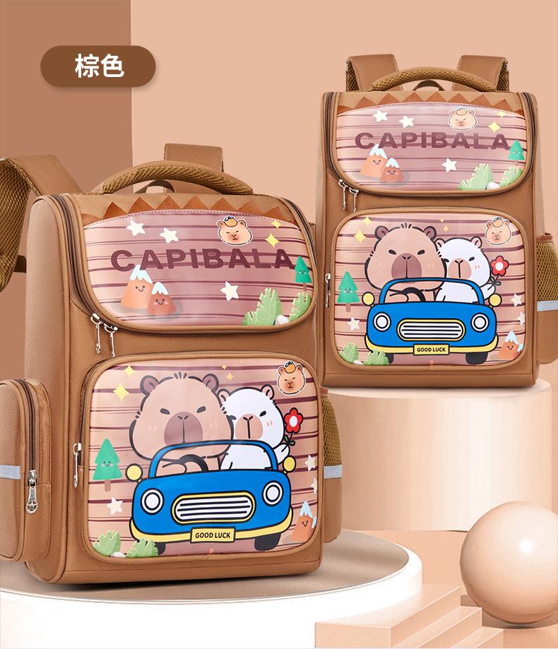 School BagsNew Children's , Cute Cartoon Backpack for Primary School Students In Grades 1-3, Burden Reduction and Spine Protection Space Back.