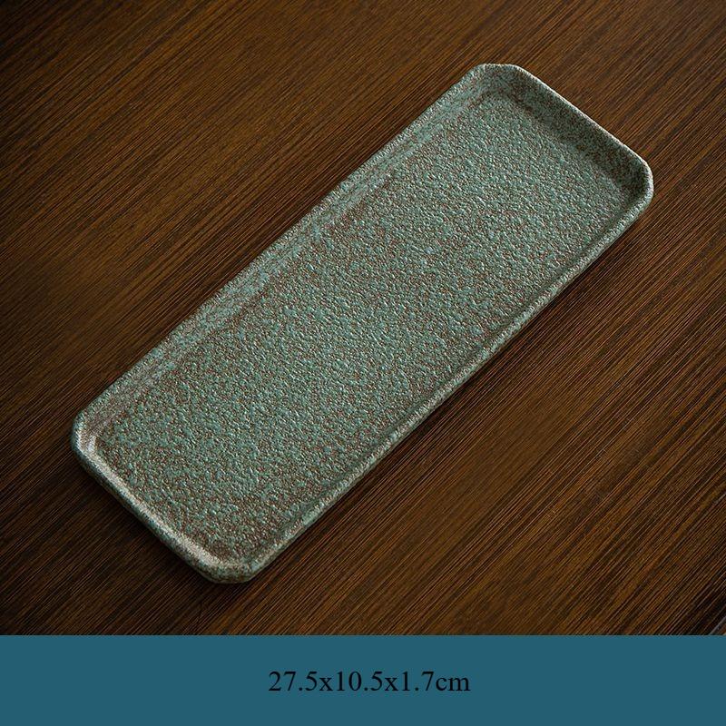 Coarse pottery dry tea tray Vintage ceramic tea table for water storage Creative Tray Home Kung Fu Tea Set