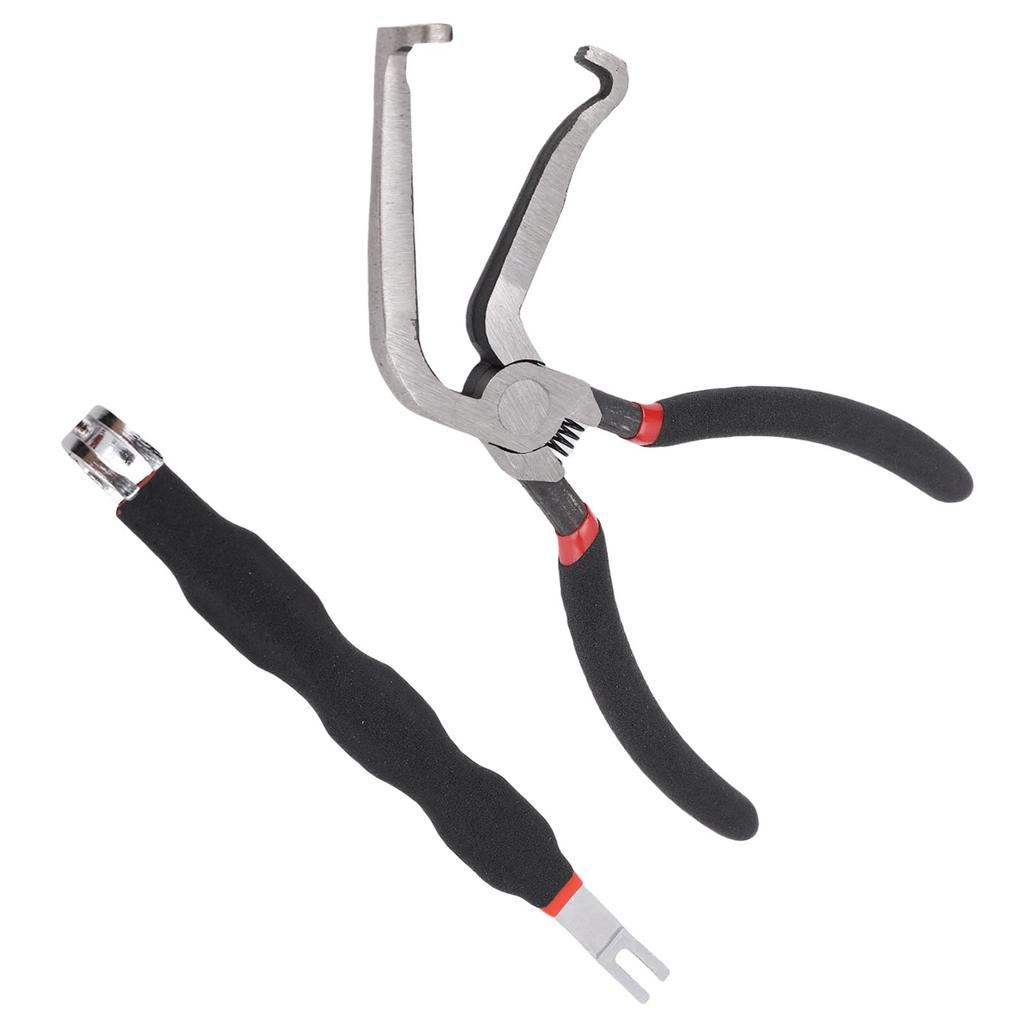 Electrical Disconnect Pliers 60 degrees Bend Carbon Steel Fuel Line Hose Pliers with Double Ended Terminal Separator Removal Tool