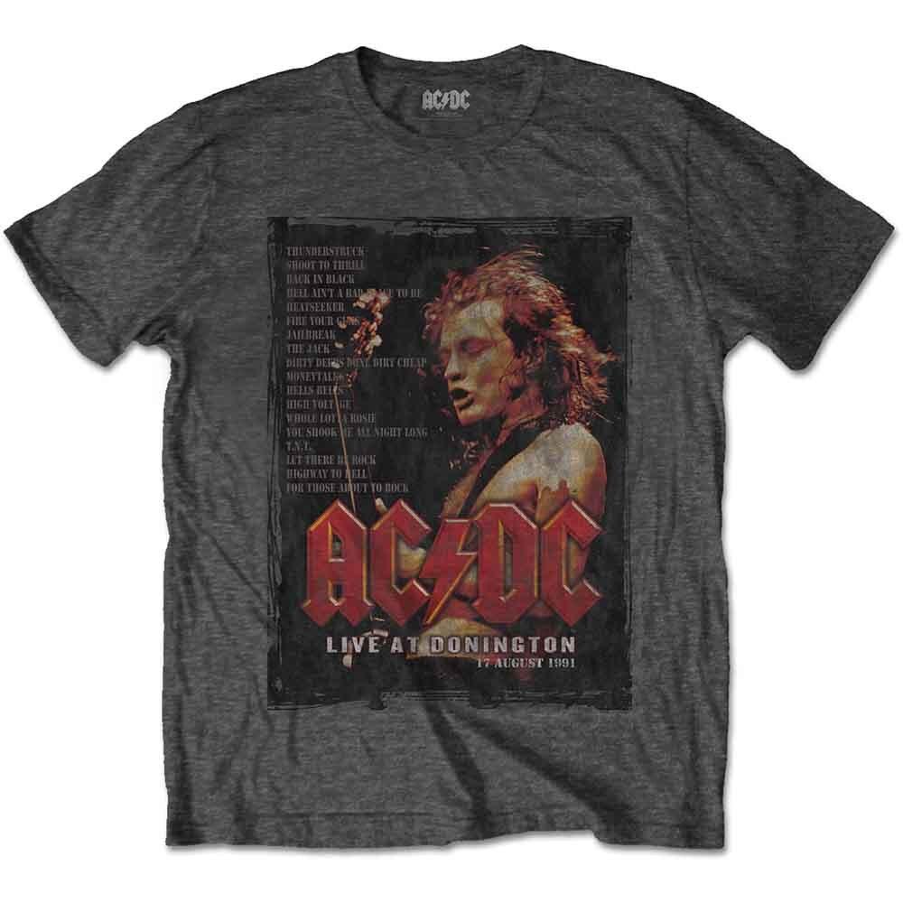 AC/DC Donington Set T-Shirt Grey New Unisex T-Shirt S