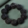 Bodhisattva Exquisitely Carved Agarwood & Sandalwood 20mm Buddhist Prayer Beads Bracelet