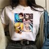 Japanese Anime T-shirt Demon Slayer Oversize Women Clothing Nezuko Kawaii Tees Tanjirou O-Neck Graphic Female Tshirt Manga Tops