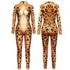 Adults Animals Dog Wolf Snake Leopard Printing Jumpsuit Women Men Halloween Cosplay Costume Carnival Party Stage Role Playing Dress Up Outfit