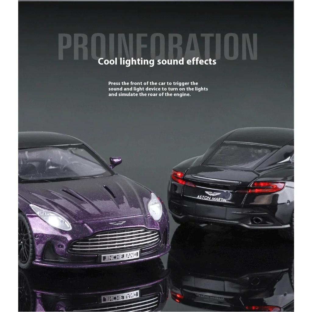 1/32 Martin DB12 GT Supercar Alloy Diecast Metal Model Car Sound and Light Hobby Collectibles Ornaments Birthday Gift Boys
