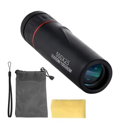 500x25 High Power Monocular with Night Vision Compact Outdoor Telescope for Low Light, Bird Watching Camping Night Hiking