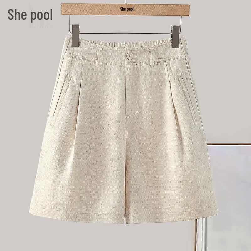Women s Lyocell Blend High-Waist Suit Shorts XL