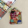 Metal Cabinet Magnets Vintage House Refrigerator Magnet, Colorful Fairy Tale Town Magnetic Fridge Decoration Kitchen Accessories Lockers Decorative
