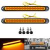 2PCS New 12-24V 15LED Tail Rear Lamp for Trailer Truck Lorry Pickup-Brake/Stop/Turn Lights Light Bar Strip Back Up Lights 1