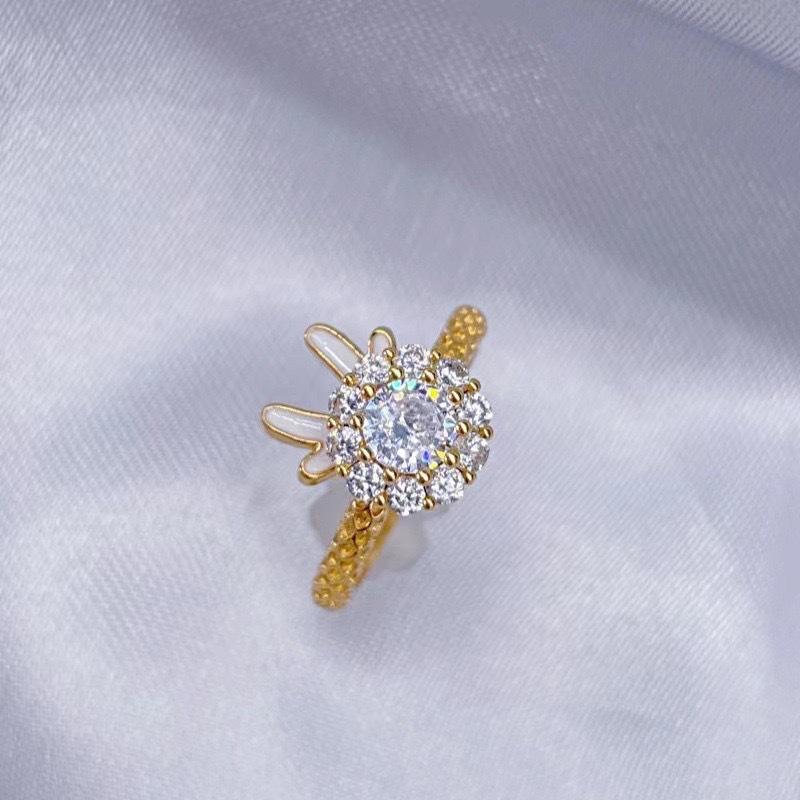 

Новый продукт Кольцо с котом удачи Женственность Ниша Легкая роскошь Открытое вращающееся ювелирное изделие