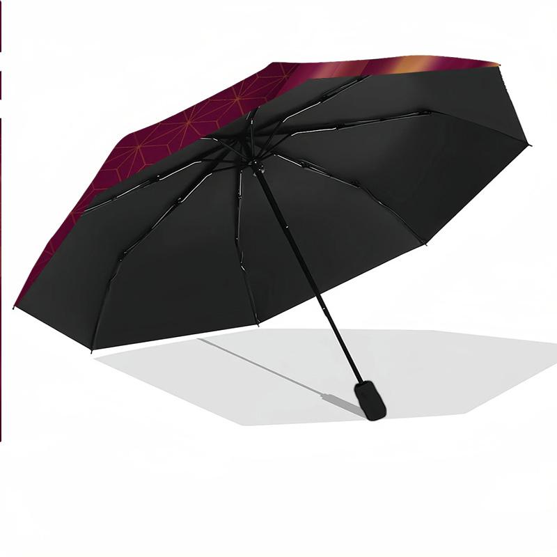 Brisbane Broncos Print Auto 8?Ribs Folding Umbrella Wind Resistant Lightweight Automatic Umbrella For Daily Travel